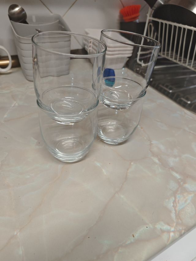 4 bicchieri grandi in cristallo