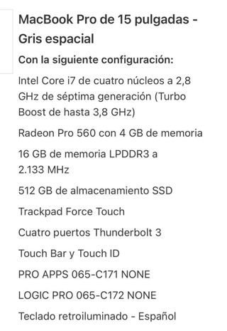 MacBook Pro 15" (2017) - Touch Bar & Touch ID