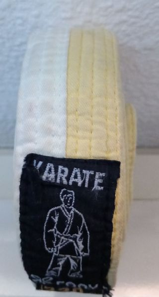 Cinturón Karate Blanco-Amarillo