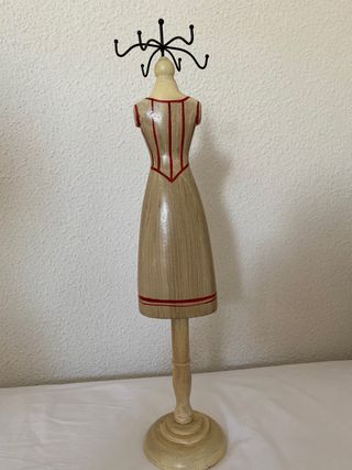Percha collares madera vintage