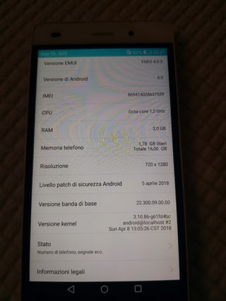 Huawei P8 Lite Bianco 16GB