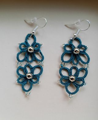 Pendientes artesanales turquesa
