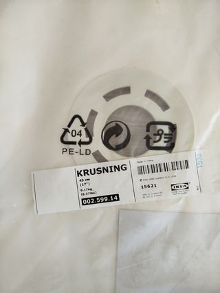 Pantalla IKEA KRUSNING blanca