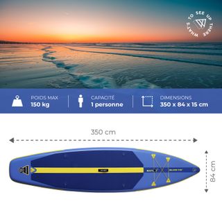 Pack Stand Up Paddle Silver Wattsup Azul 11'6 Hinchable +