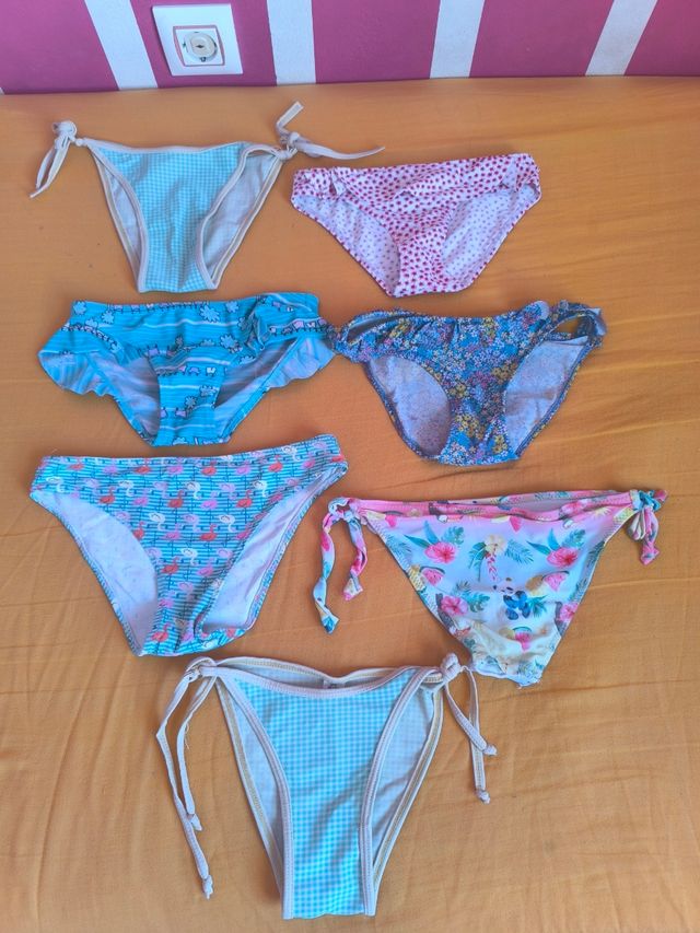Lote 5 bragas bikini+ 2 de regalo Talla: 6 años 2€