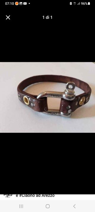Bracciale Pelle Marrone - Chiusura a Vite