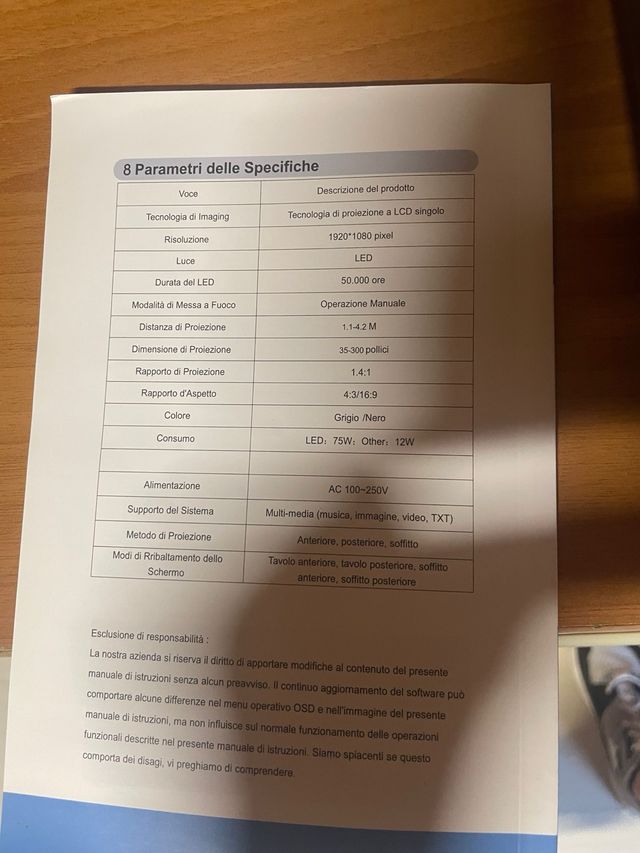 Proiettore video grigio