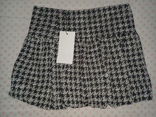 Mini Falda Zara - Cuadros Blanco/Negro