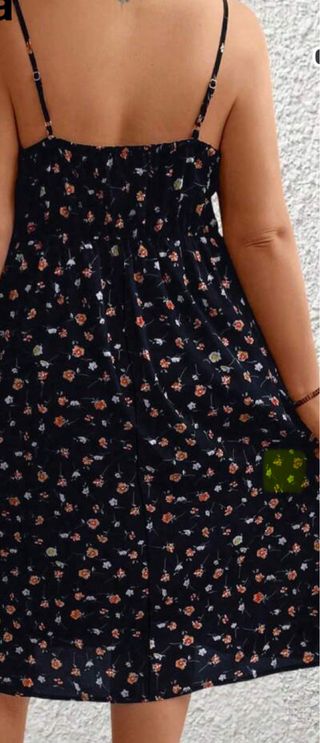 Vestido floral verano negro