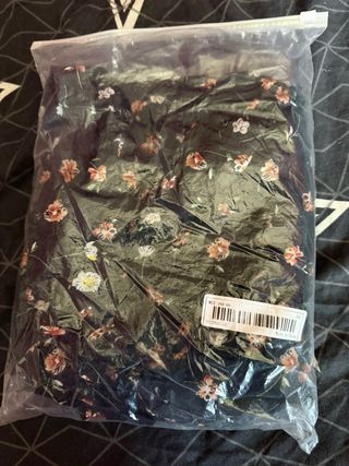 Vestido floral verano negro