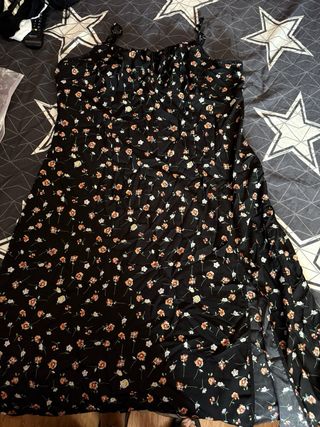 Vestido floral verano negro