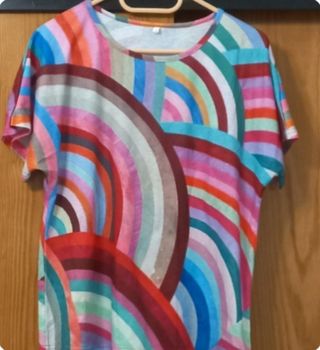 Jersey mujer multicolor manga caida