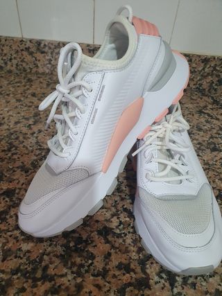 Zapatillas Puma RS-X³ blancas y rosas - 40