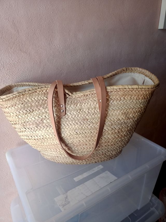 Capazo playa - Beige y marrón