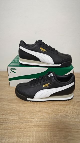 Puma Roma - Scarpe nere e bianche, tg 37 nuove 