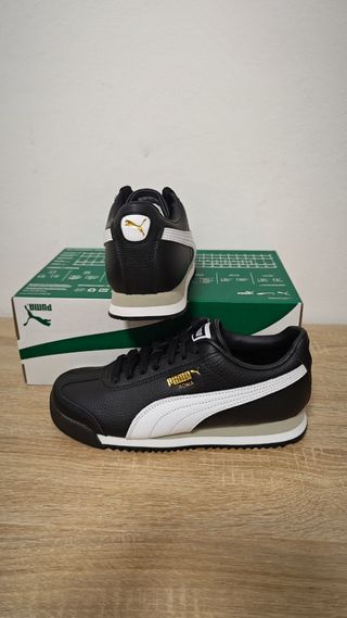 Puma Roma - Scarpe nere e bianche, tg 37 nuove 