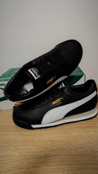 Puma Roma - Scarpe nere e bianche, tg 37 nuove 