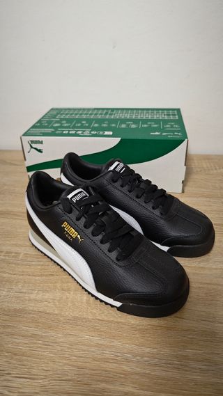 Puma Roma - Scarpe nere e bianche, tg 37 nuove 