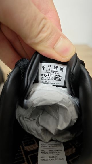 Puma Roma - Scarpe nere e bianche, tg 37 nuove 