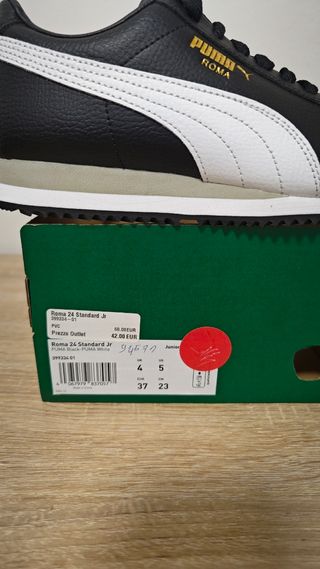 Puma Roma - Scarpe nere e bianche, tg 37 nuove 