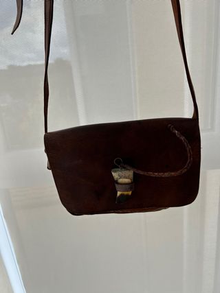 Bolso bandolera cuero marrón