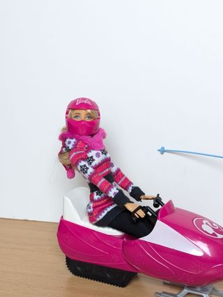 Muñecas Barbie esquí y Barbie moto de nieve