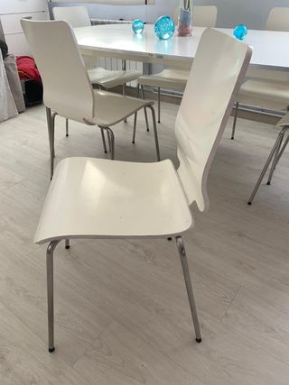 Mesa comedor blanca - 6 sillas