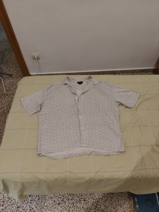Blusa estampada XL - Beige/Gris