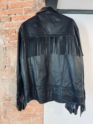 Chaqueta cuero Ashy vintage negra