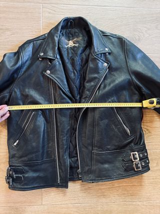 Chaqueta cuero Ashy vintage negra