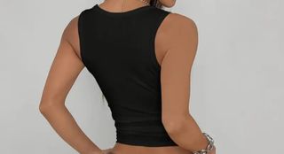 Camiseta negra rock - sin mangas