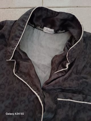 Pigiama donna seta leopardo tg M