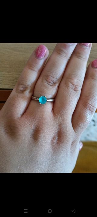 Anello argento topazio turchino
