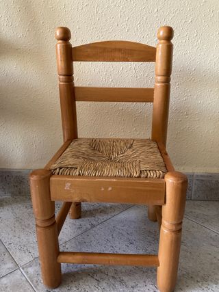 Sillita madera mimbre - infantil