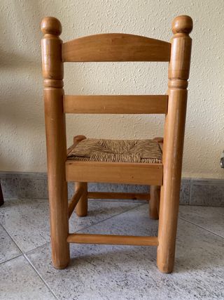 Sillita madera mimbre - infantil