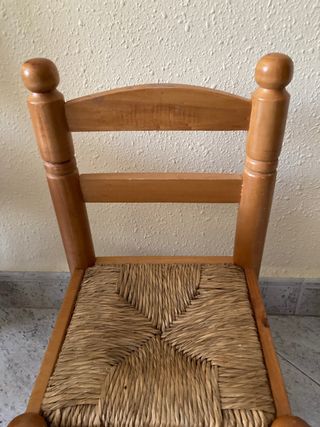 Sillita madera mimbre - infantil