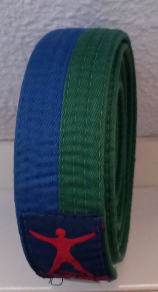 Cinturón Karate Verde-Azul