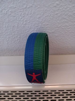 Cinturón Karate Verde-Azul