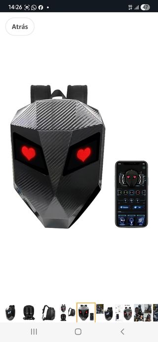 Mochila LED LOY - Diseño único con leds. Talla XL