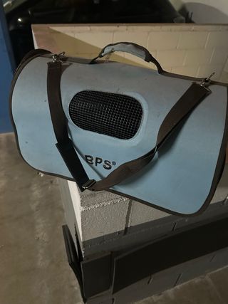 Transportín azul para mascotas