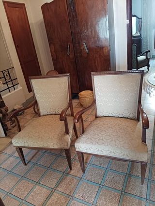 2 Butacas Madera - Beige