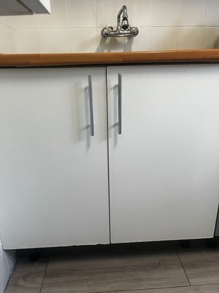 Fregadero doble acero - mueble cocina
