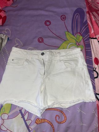 Shorts vaqueros blancos