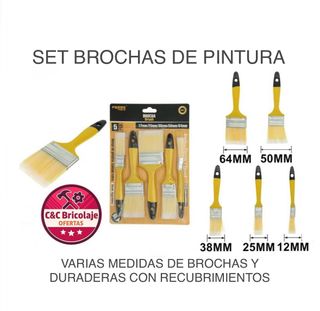 Parkside Set 5 Brochas Pintura 12-64mm