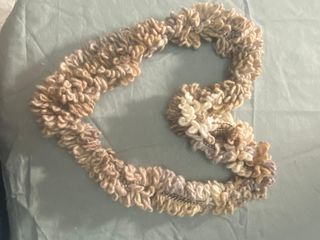 Bufanda tejida a mano - beige, marrón