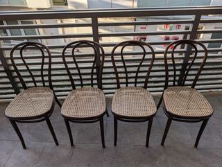Set di 4 sedie Thonet vintage