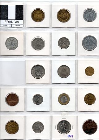 18 Monedas Francia - Colección
