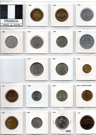 18 Monedas Francia - Colección