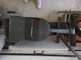 Máquina ejercicio + pesas y mancuernas y pesos