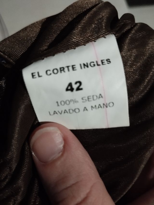 Top Tirantes - Marrón y Verde Azulado de seda.